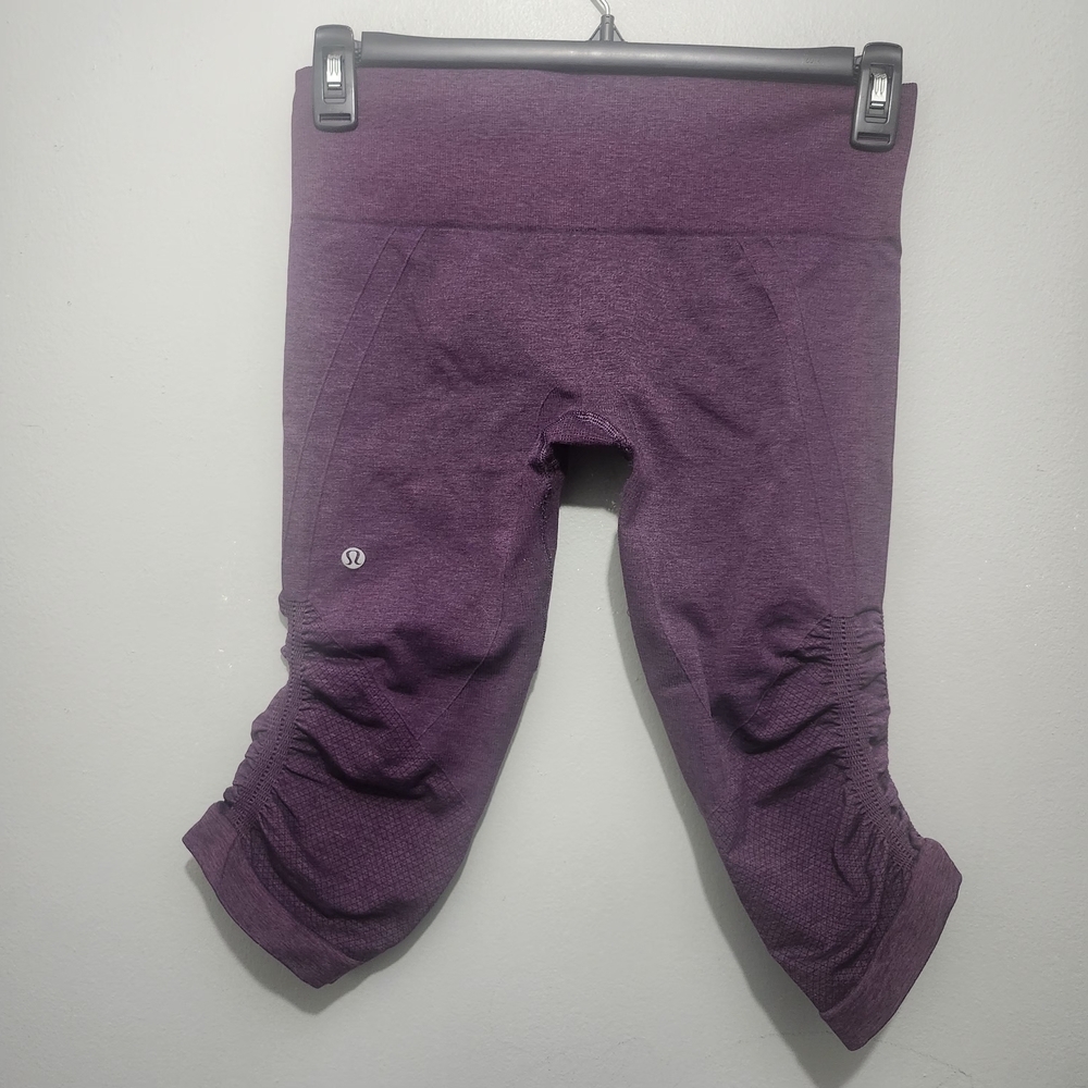 lululemon athletica The Flow Crop Rushed Purple Leggings